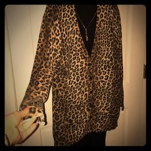 Leopard animal print cardigan sweater Only